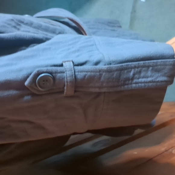 REVOLUTION* size 18 gray quilted 3/4 sleeve dbl breasted belted collared jacket - Picture 3 of 14